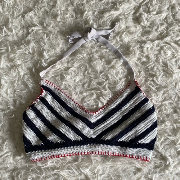 {XHILARATION} Patriotic Knit Bikini M Bottom D/DD Top! - Picture 6 of 10